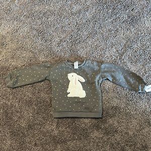 Carters 2T Bunny Sweatshirt New with Tags